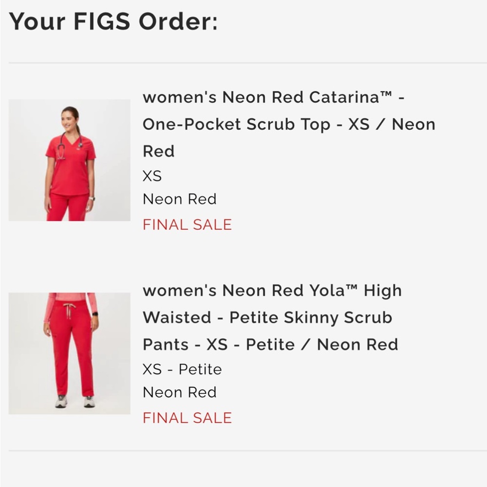 Brand new Figs scrubs
